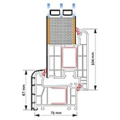 Haustür Smart KS-108 (110 x 210 cm, DIN Anschlag: Rechts, Verkehrsweiß) | BAUHAUS