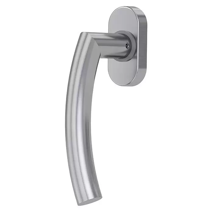 Diamond Doors Creative Fenstergriff New Jersey - Edelstahl matt, DIN Anschlag: Links - Diagonale Ansicht
