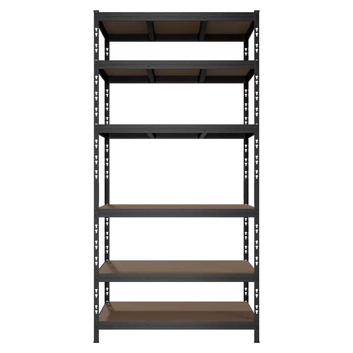 Regalux Schwerlastregal - H x B x T: 200 x 100 x 45 cm, Traglast pro Boden: 250 kg, Anzahl Böden: 6 Stk., Stecken, Anthrazit