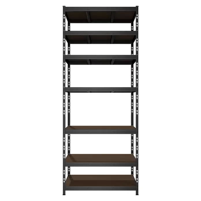 Regalux Schwerlastregal - H x B x T: 226 x 90 x 45 cm, Traglast pro Boden: 200 kg, Anzahl Böden: 7 Stk., Stecken, Anthrazit
