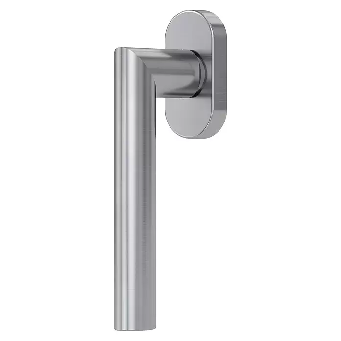 Diamond Doors Modern Fenstergriff Detroit - Edelstahl matt - Diagonale Ansicht