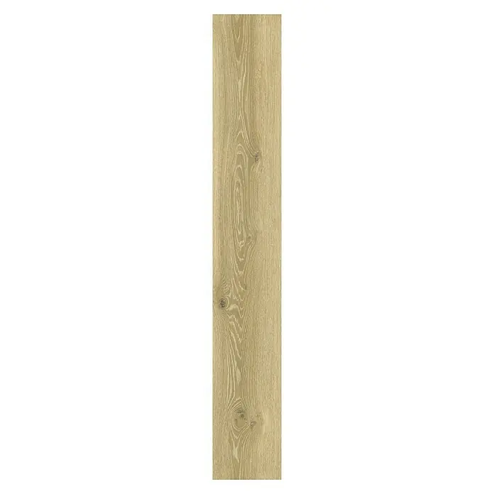Vinylbodenmuster Rigid Eiche Rustik - 297 x 180 x 3,5 mm, Landhausdiele - Helle Holzdiele mit markanter Maserung und Astlöchern, ideal für ein natürliches und warmes Interieur. Robuste und stilvolle Bodenlösung.