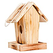 Windhager Vogelhaus Cottage (L x B x H: 18,5 x 14,5 x 23,5 cm, Natur, Geflammt, Holz)