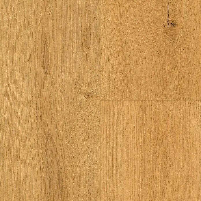 Vinylboden Rigid - Eiche Pure, Landhausdiele, 1.220 x 180 x 3,5 mm - Bild eines Holzbodenbelags mit sichtbarer Holzstruktur und Astlöchern, ideal für rustikale Innenräume.