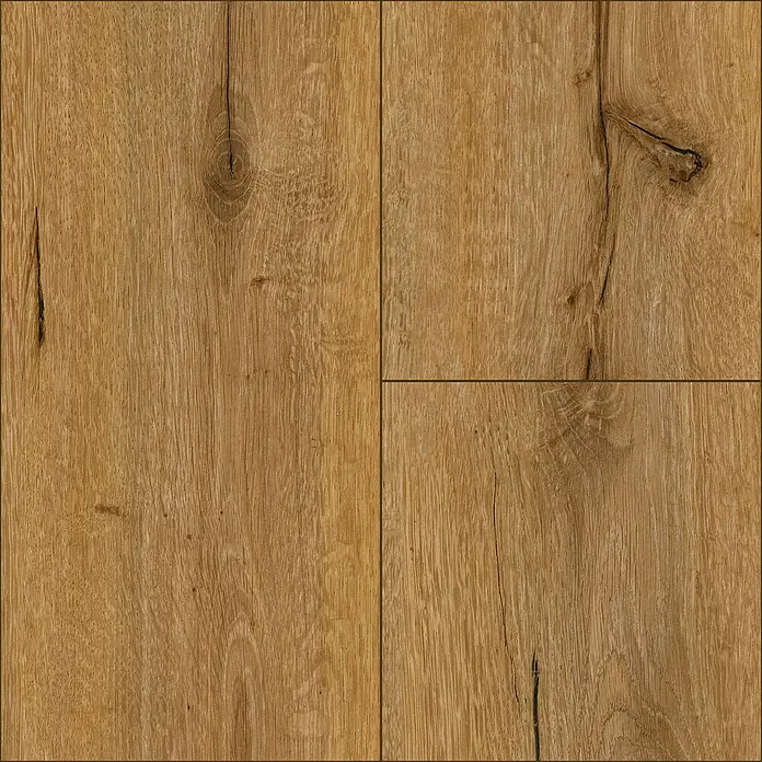 Vinylboden Rigid - Eiche Smoke, Landhausdiele, 1.220 x 180 x 3,5 mm - Nahaufnahme von Laminatboden mit Holzstruktur, der Wärme und Natürlichkeit in jeden Raum bringt.