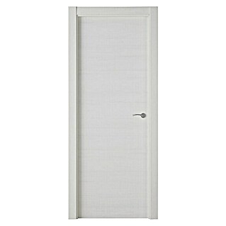 Pack puerta de interior Nebraska (82,5 x 203 cm, Izquierda, Maciza aligerada, Gris claro, Ciega)