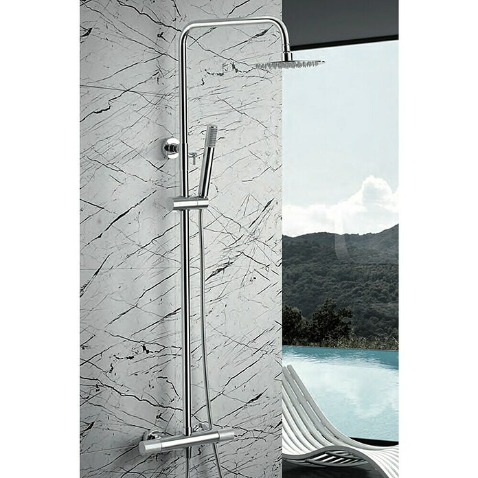 Imex Line Sistema de ducha / bañera (Con grifo termostático, Número de tipos de chorro: 1 ud., Cromo) | BAUHAUS