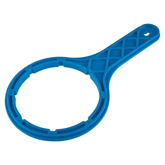 Bb agua Filtro de repuesto Hidra con manómetro - Amarillo - Llave azul para carcasas de filtros de agua con mango y orificio para colgar. Ideal para la caja de herramientas.