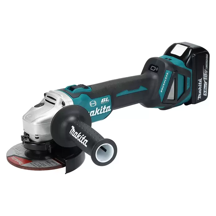 Makita LXT 18V Akku-Winkelschleifer DGA513RTJ - 2 Akkus, 5 Ah, Durchmesser Scheibe: 125 mm