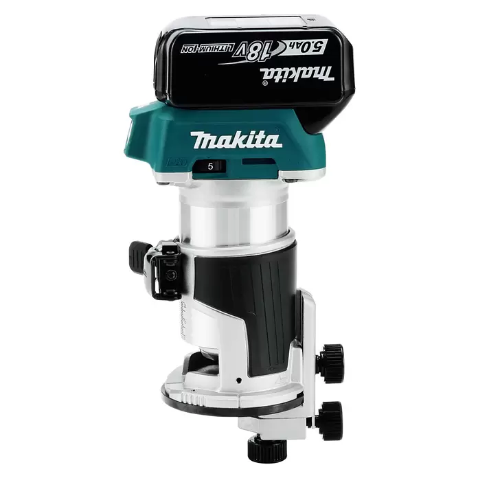 Makita LXT 18V Akku-Multifunktionsfräse DRT50Z - 18 V, Ohne Akku, Leerlaufdrehzahl: 10.000 U/min - 30.000 U/min
