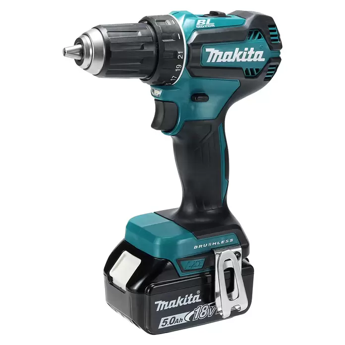 Makita LXT 18V Akku-Bohrschrauber DDF485RTJ + Artikelnr. 33855482 hinzufügen* - 18 V, 2 Akkus, 5 Ah, 50 Nm