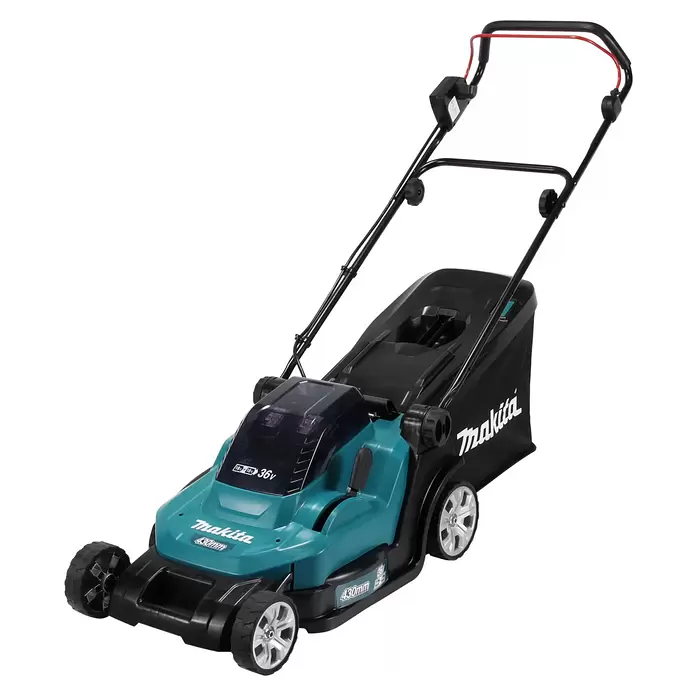 Makita LXT 18V Akku-Rasenmäher DLM432PT2 - 18 V, 2 Akkus, 5 Ah, Schnittbreite: 43 cm