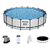 Bestway Opzetzwembad Steel Pro MAX (Ø x h: 549 x 122 cm, Grijs, 23.062 l) | BAUHAUS