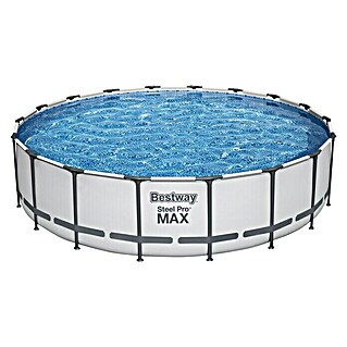 Bestway Opzetzwembad Steel Pro MAX (Ø x h: 549 x 122 cm, Grijs, 23.062 l)
