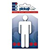 Pickup 3D Home WC-Aufkleber (Motiv: Herren, Weiß, Höhe: 10 cm)