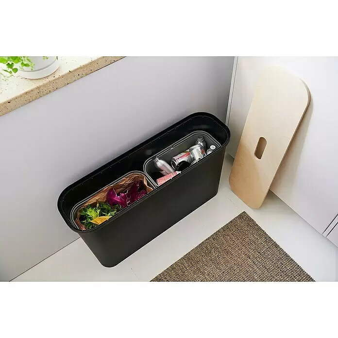 SmartStore Collect Mülltrennsystem Slim - 46 l, Schwarz, Rechteckig, Kunststoff - Stimmungsaufnahme