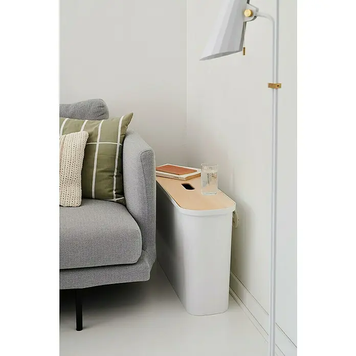 SmartStore Collect Mülltrennsystem Slim - 46 l, Weiß, Rechteckig, Kunststoff - Der Beistelltisch bietet eine praktische Ablagefläche neben dem Sofa, ideal für Bücher und Getränke. Die schlichte Form passt gut in moderne Wohnräume.