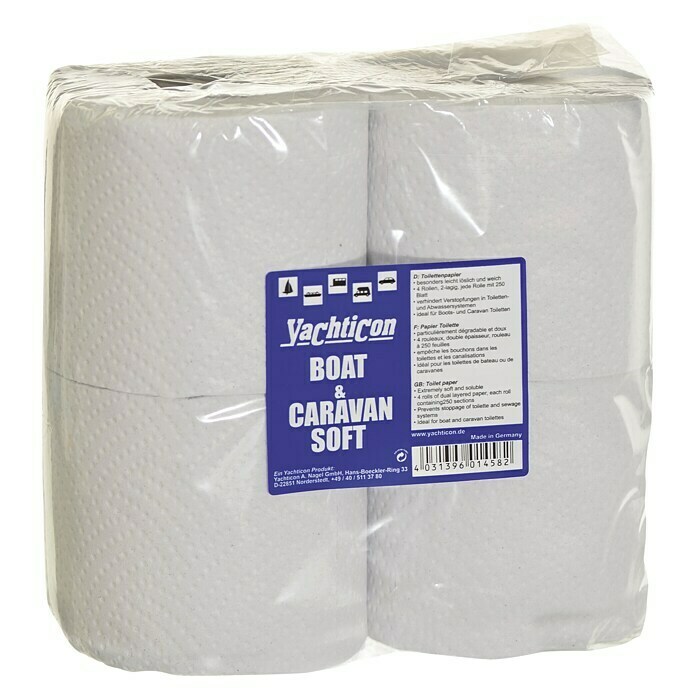 Thetford Toilettenpapier Aqua Soft (4 Rollen à 250 Blatt)