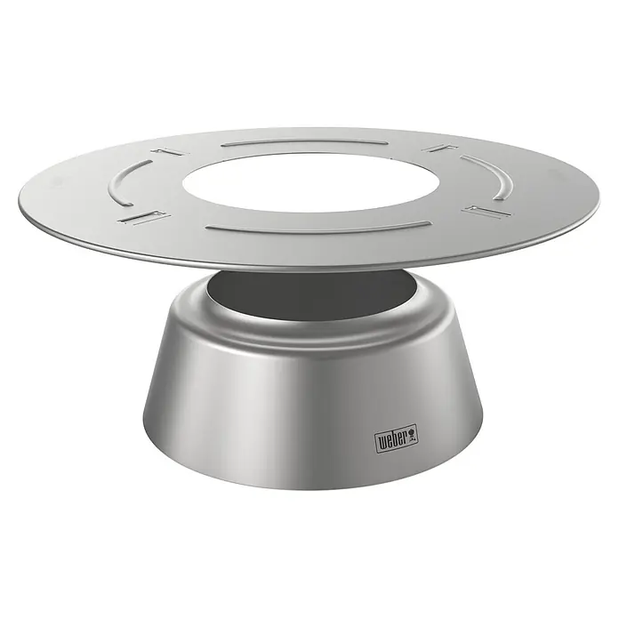Weber Grilleinsatz Temperaturregler - Ø x H: 46,5 x 11,5 cm, Edelstahl, Passend für: Holzkohle Kugelgrills mit 57 cm Durchmesser - Weber Holzkohlegrill-Basis: Silberne Metallkonstruktion mit kreisförmigem Aufsatz, ideal für sicheres und stilvolles Grillen.