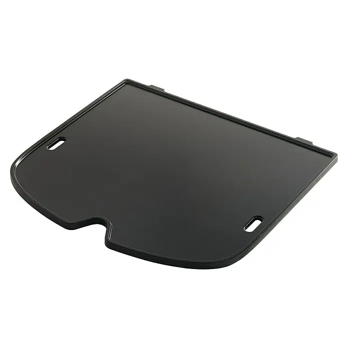 Weber Grillplatte Traveler - Metall, Passend für: Weber Gasgrill Traveler - Schwarze Grillplatte mit glatter Oberfläche und abgerundeten Ecken, ideal zum Grillen von Speisen im Freien.