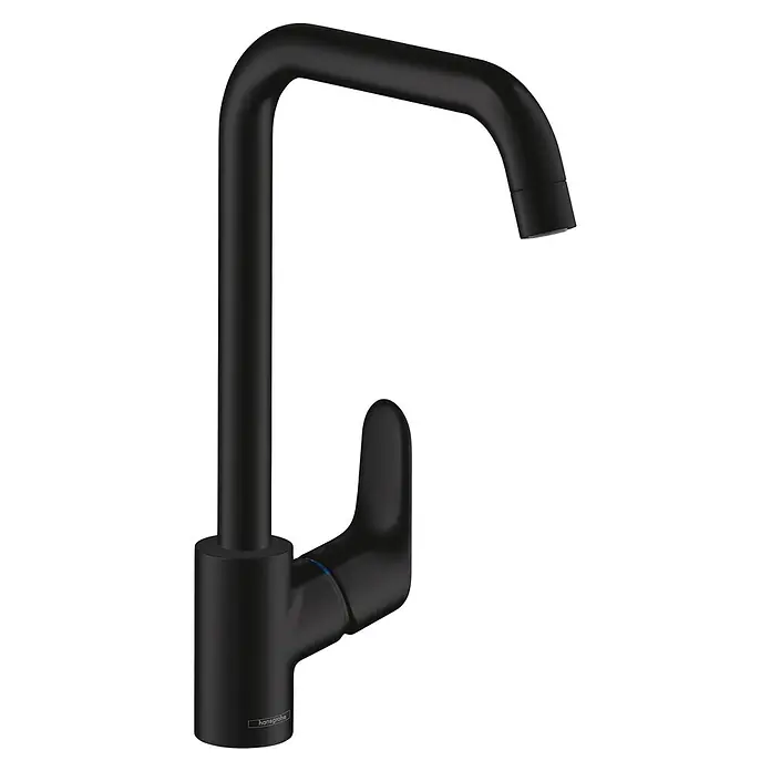 Hansgrohe Spültischarmatur Focus M41 260 - Schwarz, Matt - Schwarze Armatur von Hansgrohe. Die elegante Küchenarmatur mit hohem Auslauf und Einhebelmischer vereint Design und Funktionalität.