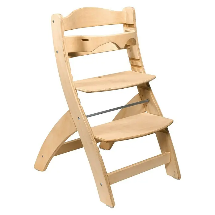 SCHÖNER WOHNEN-Farbe Pep up Renovierfarbe für Kindermöbel und -spielzeug - Farblos, 1 l, Seidenmatt - Ein verstellbarer, hölzerner Hochstuhl für Kinder, ideal um mit der Familie am Esstisch teilzunehmen und mit verstellbarem Fußbrett.