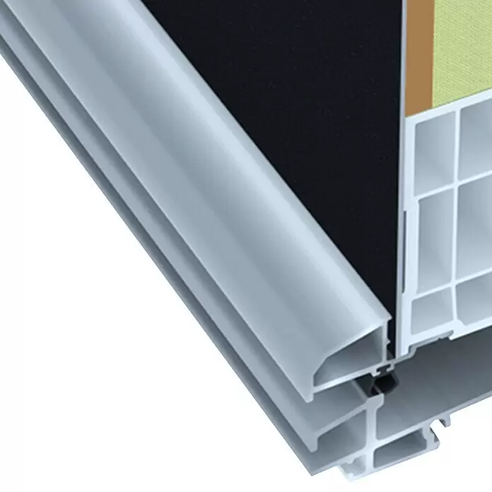 Haustür Smart KS-108 - 110 x 210 cm, DIN Anschlag: Rechts, Anthrazitgrau/Verkehrsweiß - Detailaufnahme