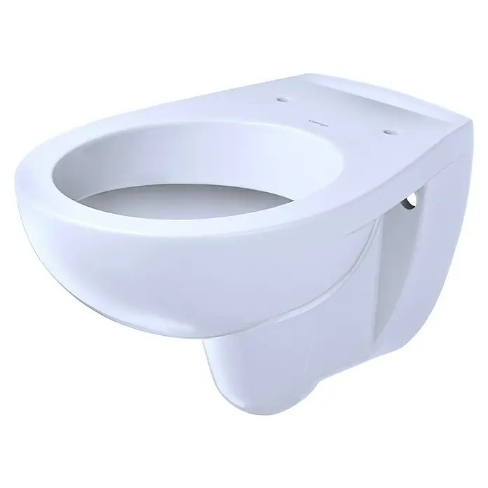 Camargue Sydney Wand-WC - Mit Spülrand, Ohne Spezialglasur, Spülform: Tief, WC Abgang: Waagerecht, Weiß - Wandhängendes WC aus Keramik in Weiß mit elegantem, modernem Design für das Badezimmer oder die Gästetoilette.