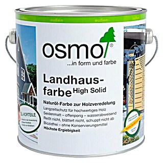 Osmo High Solid Landhausfarbe (Lichtgrau, 2,5 l, Seidenmatt, Naturölbasis)