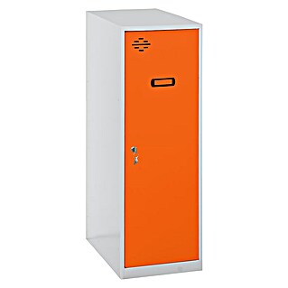Simonrack Simonlocker Taquilla Single Mini Desmontada (L x An x Al: 50 x 30 x 90 cm, Número de puertas: 1 ud., Gris/Naranja)