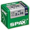 Spax Universalschraube (2,5 x 16 mm, Vollgewinde, 400 Stk.)