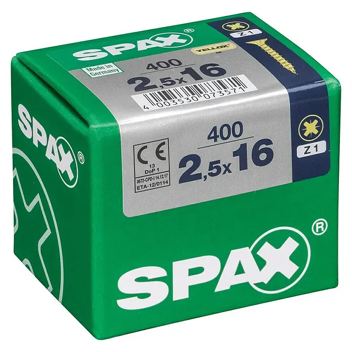 SPAX 180 Tornillos Universales 5x80 Mm – Rosca Parcial, Cabeza Avellanada, T-STAR Plus T20, 4CUT Y WIROX A9J