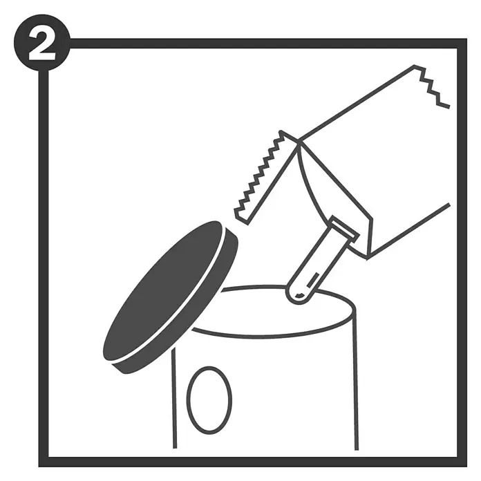 Swissinno Buchsbaumzünsler-Falle Nachfüllpack - 2 Stk. - Eine Illustration zeigt das Hinzufügen einer Reagenzglases zu einer Dose.