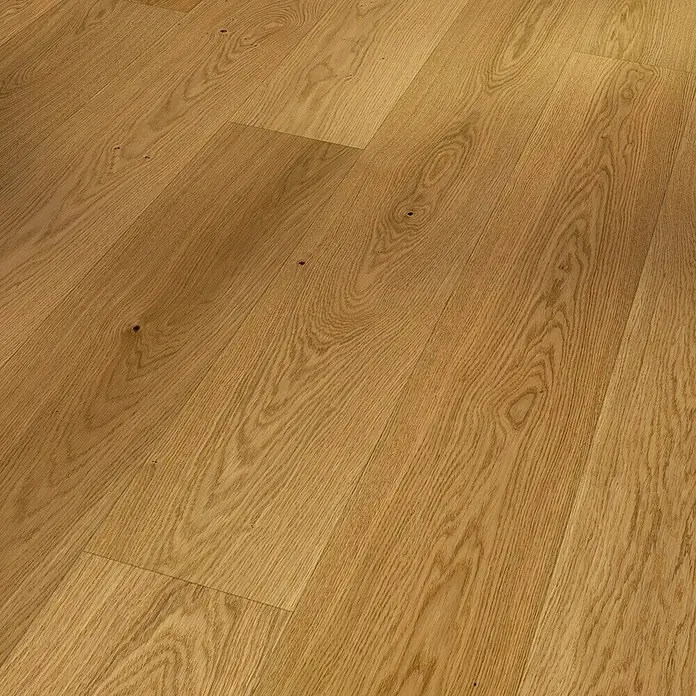 Parador Parkett Basic 11.5 - Eiche Naturöl, Landhausdiele, 2.200 x 185 x 11,5 mm - Helle Eichenparkettböden mit natürlichen Holzmaserungen und Astlöchern. Eine warme und einladende Bodenoption.