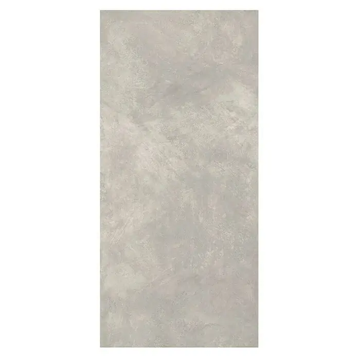 Parador Designboden Modular One - Beton Hellgrau, Fliese, 853 x 400 x 8 mm - Nahaufnahme einer grauen Wandfliese mit strukturierter Oberfläche, ideal für moderne Badezimmer und Küchen. Die Fliese bietet eine elegante, minimalistische Optik.