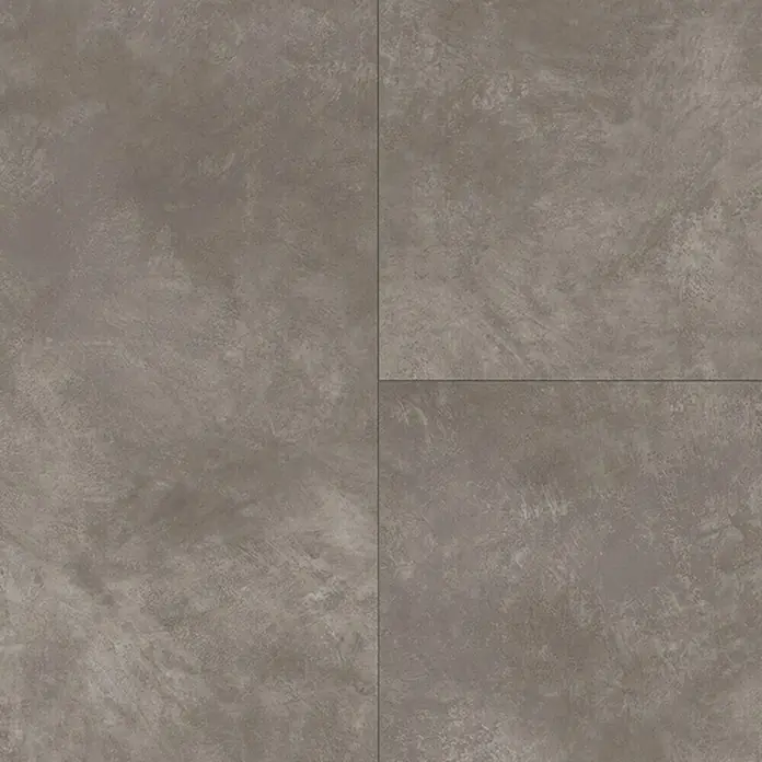 Parador Designboden Modular One - Beton dunkelgrau, Fliese, 853 x 400 x 8 mm - Graue Bodenfliesen mit einer marmorierten Oberfläche, die eine elegante und moderne Ästhetik verleihen.\n