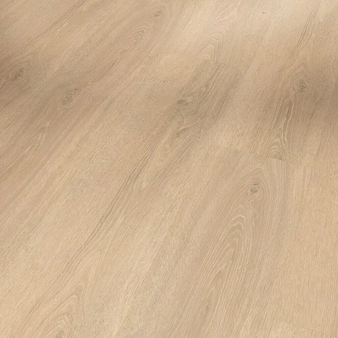 Parador Vinylbodenmuster Basic 30 Eiche Studioline geschliffen - 200 x 216 x 9,4 mm, Landhausdiele - Helles Laminat mit natürlicher Holzmaserung sorgt für ein freundliches und einladendes Ambiente in jedem Raum. Die perfekte Bodenlösung.