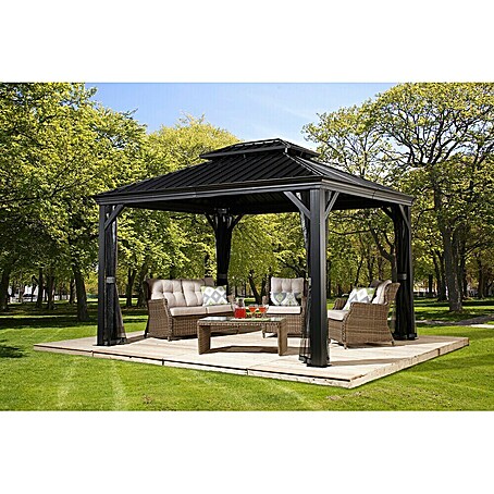 Sojag Standard-Pavillon Messina 10 x 12 (B x T: 363 x 298 cm, Farbe Gestell: Anthrazit, Aluminium)