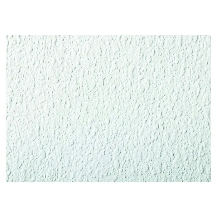 Rasch Vliestapete Feel Good - Weiß, Uni, 10,05 x 0,53 m, Grobe Struktur - Nahaufnahme einer weißen, strukturierten Wandfarbe, die eine körnige, unebene Oberfläche zeigt und ein rustikales Ambiente vermittelt.