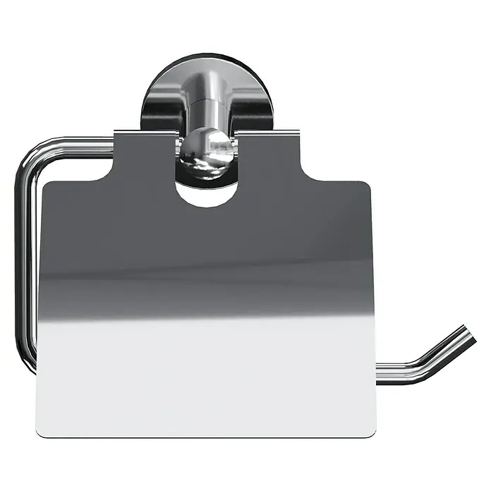 Camargue Monaco Toilettenpapierhalter - Mit Deckel, Edelstahl, Verchromt - Bild eines verchromten Toilettenpapierhalters mit modernem Design, ideal für jedes Badezimmer.