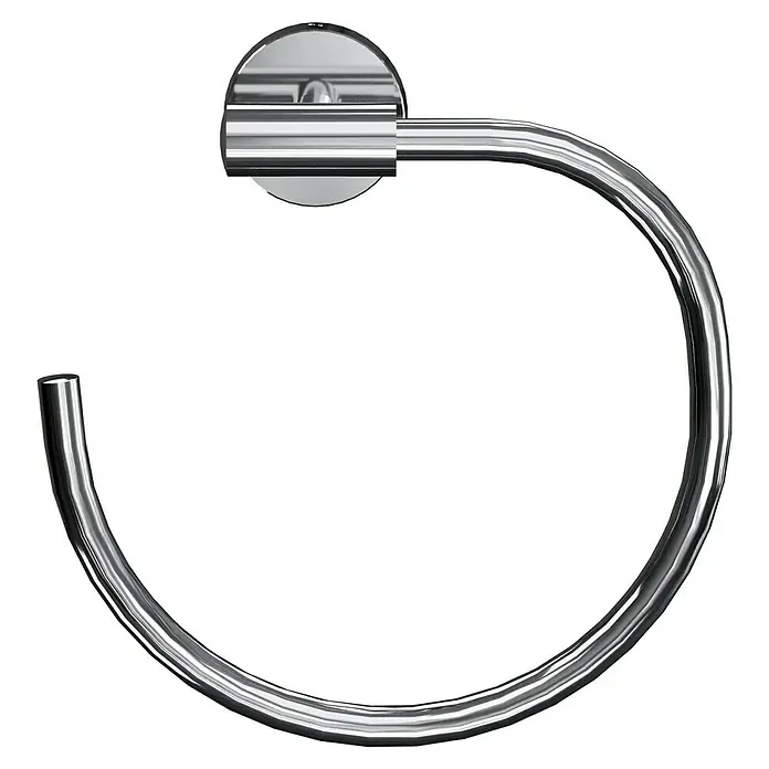 Camargue Monaco Handtuchring - Edelstahl, Verchromt - Ein runder, silberner Handtuchring zur Wandmontage, der Funktionalität und modernes Design im Badezimmer vereint. Perfekt zum Aufhängen von Handtüchern.