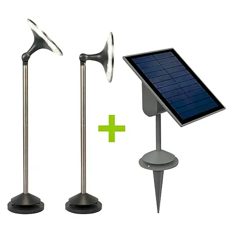 Lutec  Baliza exterior LED 2 + panel solar Sun Connec