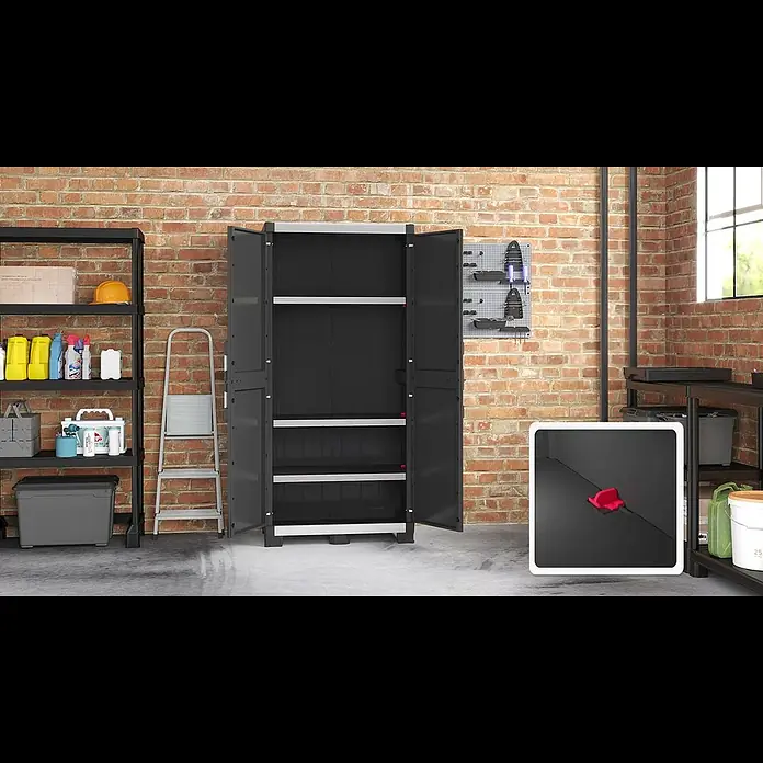 Keter Kunststoff-Mehrzweckschrank Premium XL - L x B x H: 54 x 89 x 99 cm - XL Garage