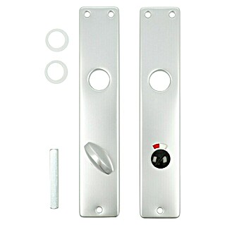 Portaferm WC-Drückergarnitur (Schlitzkopf/Olive, Aluminium, Silber)