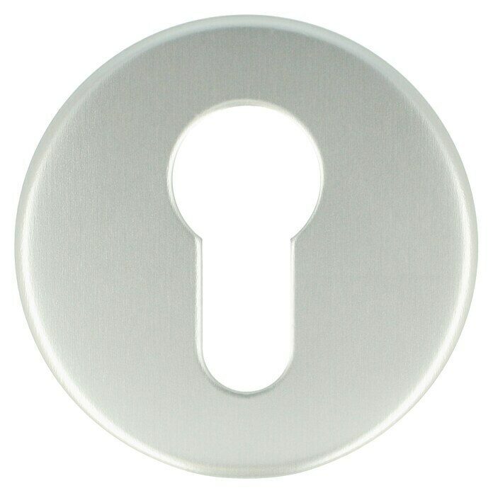 Portaferm Schlüsselschild (Durchmesser Rosette: 55 mm, Lochung: Profilzylinder PZ, Silber)