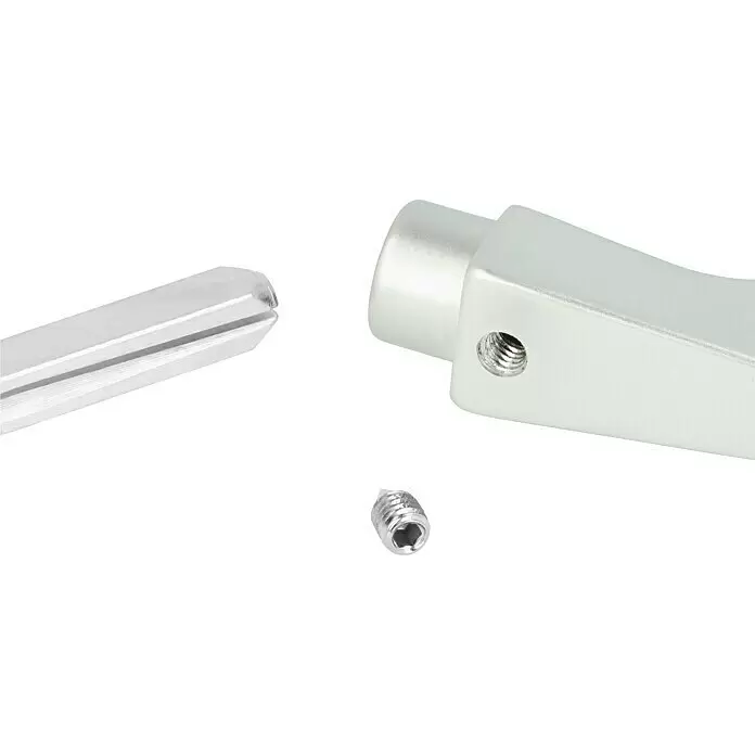 Portaferm Drückerpaar - Silber, Fingerform - Detailaufnahme