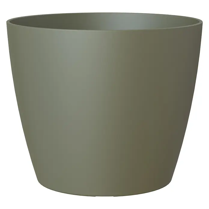 Artevasi San Remo Übertopf rund Matt - Außenmaß (Ø x H): 6 x 5,8 cm, Kunststoff, Trockengrün - Grauer, konischer Blumentopf, ideal für Innenräume. Das schlichte Design des Pflanzgefäßes harmoniert perfekt mit jeder Einrichtung.
