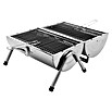 Grillstar Tischgrill Dallas (Hauptgrillfläche: 2 x 34 x 22 cm, Silber)