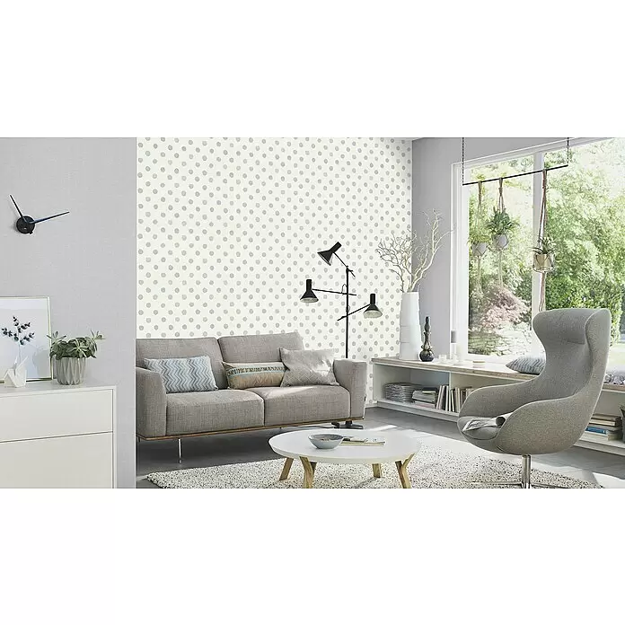 Rasch Bambino XIX Vliestapete PunkteBlau, Grafisch, 10,05 x 0,53 m