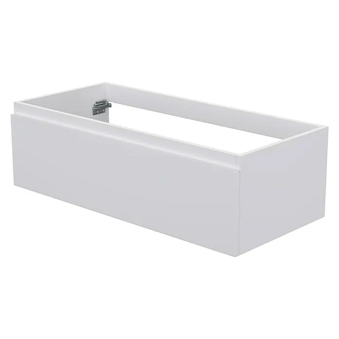 Camargue Espacio Waschtischunterschrank - 100 x 46 x 30 cm, Gama weiß matt - Weißer Waschtischunterschrank ohne Schubladen, der eine klare und moderne Ästhetik für jedes Badezimmer bietet.